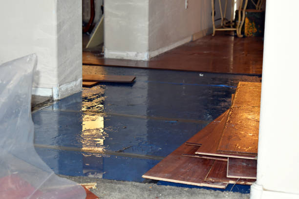 Professional Storm Water Damage Restoration technician working in East Rochester, OH